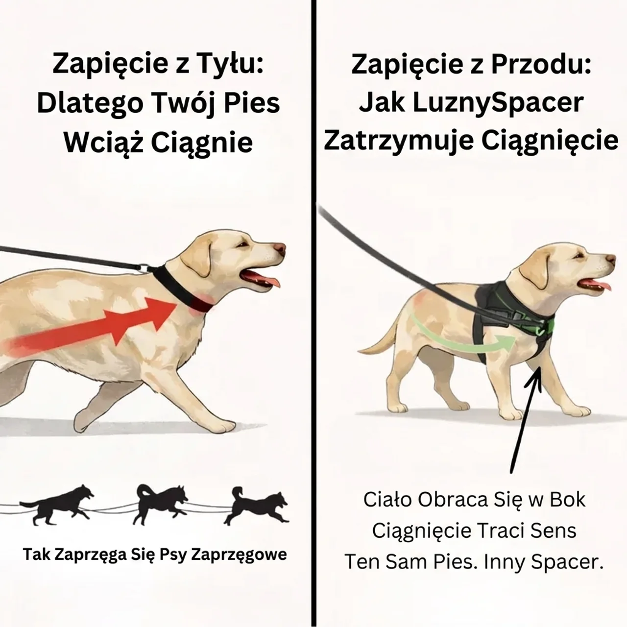 LuznySpacer Szelki Bez Ciągnięcia